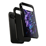 Holographic Wolf Phone Case, Fractured Prism Iridescent Cover