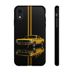 AAR Cuda Phone Case, Yellow 70 Muscle Car Stripe Studio Cover