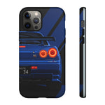 R34 Skyline Afterburner Rear GT-R Tough Phone Case for JDM Fans