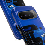 Blue Mustang Art Phone Case, GT500 American Muscle Car Tough Cover for Men