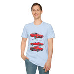 Red 1975 Trans Am Cars T-Shirt | Classic Muscle Car Trio Illustration