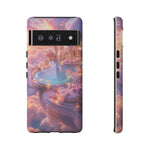 Floating Pool Deck Phone Case, Pastel Cloud 3D Render Cover