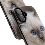 Ragdoll Kitten Phone Case, Blue Eyes Macro Portrait Cover, Gift