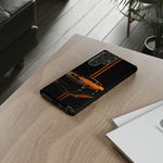 Orange Cuda Phone Case, Muscle Car Stripe Studio Cover, Gift
