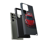 Red C8 Z06 Track Wing Tough Phone Case Cover Gift Art