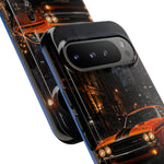 Challenger RT Phone Case, Rainy City Night Muscle Car Tough Cover