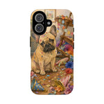 Guilty French Bulldog Phone Case, Confetti Watercolor Cover
