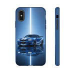 Blue R34 Skyline Phone Case, JDM Sports Car Racing Stripe Studio Cover