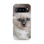 Ragdoll Kitten Phone Case, Blue Eyes Macro Portrait Cover, Gift