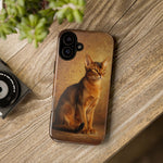 Abyssinian Warm Ticked Portrait Art Tough Phone Case