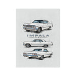 1963 Chevy Impala Illustration Blanket | Classic Car Velveteen Throw