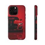 Red Mustang Art Phone Case, GT500 American Muscle Car Tough Cover
