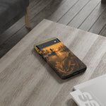 Carp Fishing Phone Case Sunrise Bowfishing Tough Cover Gift