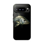 Snook Fishing Phone Case, Saltwater Portrait Black Cover, Gift