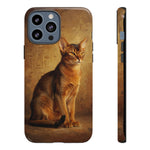 Abyssinian Warm Ticked Portrait Art Tough Phone Case