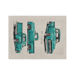 Teal Vintage 1956 F100 Truck Blanket | Microfiber Velveteen Throw
