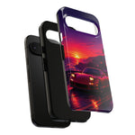 FD RX-7 Retro Sunset Sports Car Tough Case | Neon Vaporwave Beach Drive