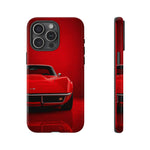 Red Corvette Phone Case, C3 Stingray Classic Sports Car Cover, Gift
