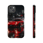 RX7 Phone Case Red, Night Drift JDM Sports Car Tough Cover, Gift