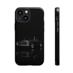 Black Classic C10 Truck Phone Case | Vintage Pickup Reflection, Minimal Auto Design