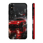 RX7 Phone Case Red, Night Drift JDM Sports Car Tough Cover, Gift