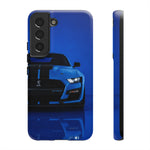 Blue Mustang Art Phone Case, GT500 American Muscle Car Tough Cover for Men