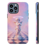 Praying Cherub Statue halo Vaporwave Aesthetic phone case