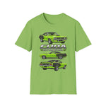 1971 Cuda 440 Muscle Car T-Shirt | Classic Barracuda Trio Illustration