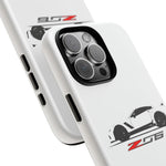 White C7 Z06 Phone Case for Chevy Vette Fans, Tough Cover