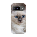 Ragdoll Kitten Phone Case, Blue Eyes Macro Portrait Cover, Gift