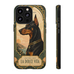 Doberman Art Deco 'La Dolce Vita' Phone Case | Vintage Dog Design