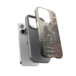 Autumn Temple Steps phone case | Japanese watercolor landscape cover