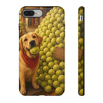 Golden Retriever with Tennis Ball phone case | Cute Dog Art, Tennis Ball Pile