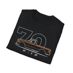 1970 C10 Pickup Hollow 70 Orange Silhouette Classic Chevy Truck T-Shirt Fan Gift