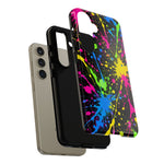 Neon Paint Splatter 90s Art Tough Phone Case