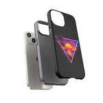 Synthwave Sunset Triangle Phone Case Retro Vaporwave Case