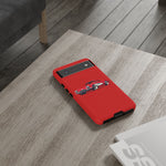 Red Classic Corvette C1 Illustration phone case | Retro Car Tough Case