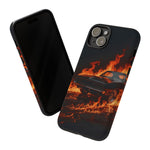 Black Charger Classic Muscle Flames Tough Phone Case Cover Gift