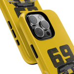 1969 Camaro Z28 Yellow Front View Muscle Car Tough Phone Case