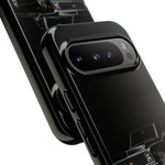 Black Classic C10 Truck Phone Case | Vintage Pickup Reflection, Minimal Auto Design
