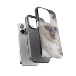 Ragdoll Kitten Phone Case, Blue Eyes Macro Portrait Cover, Gift