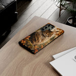 Maine Coon Forest King Watercolor Art Tough Cat Phone Case