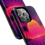 Classic Grid Sunset Vaporwave Art Tough Phone Case