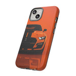 Orange Mustang Art Phone Case, GT500 American Muscle Car Tough Cover for Male