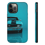 Muscle Car Phone Case Teal 69 Camaro SS, Retro Classic Cover, Guys Gift