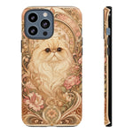 Persian Cat Floral Art Nouveau Tough Phone Case