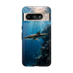 Cobia Reef Phone Case, Shaft of Light Ocean Fishing Tough Cover