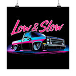 1985 Chevy C10 Squarebody Low & Slow Retro Poster