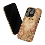 Persian Cat Floral Art Nouveau Tough Phone Case