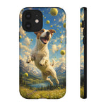 Happy Jack Russell Jumping with Tennis Balls Phone Case | Dog Lover